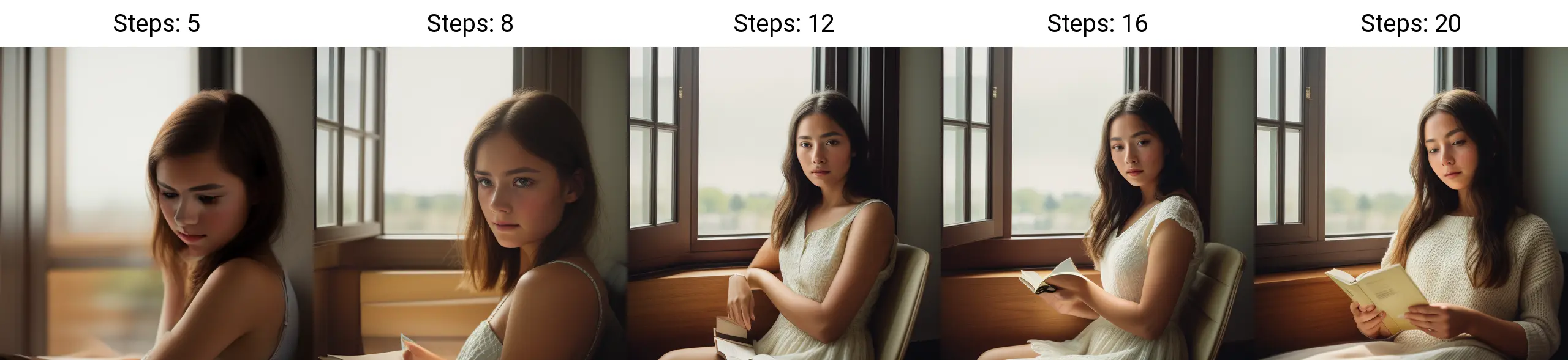 Quality difference by increasing Sampling Steps
